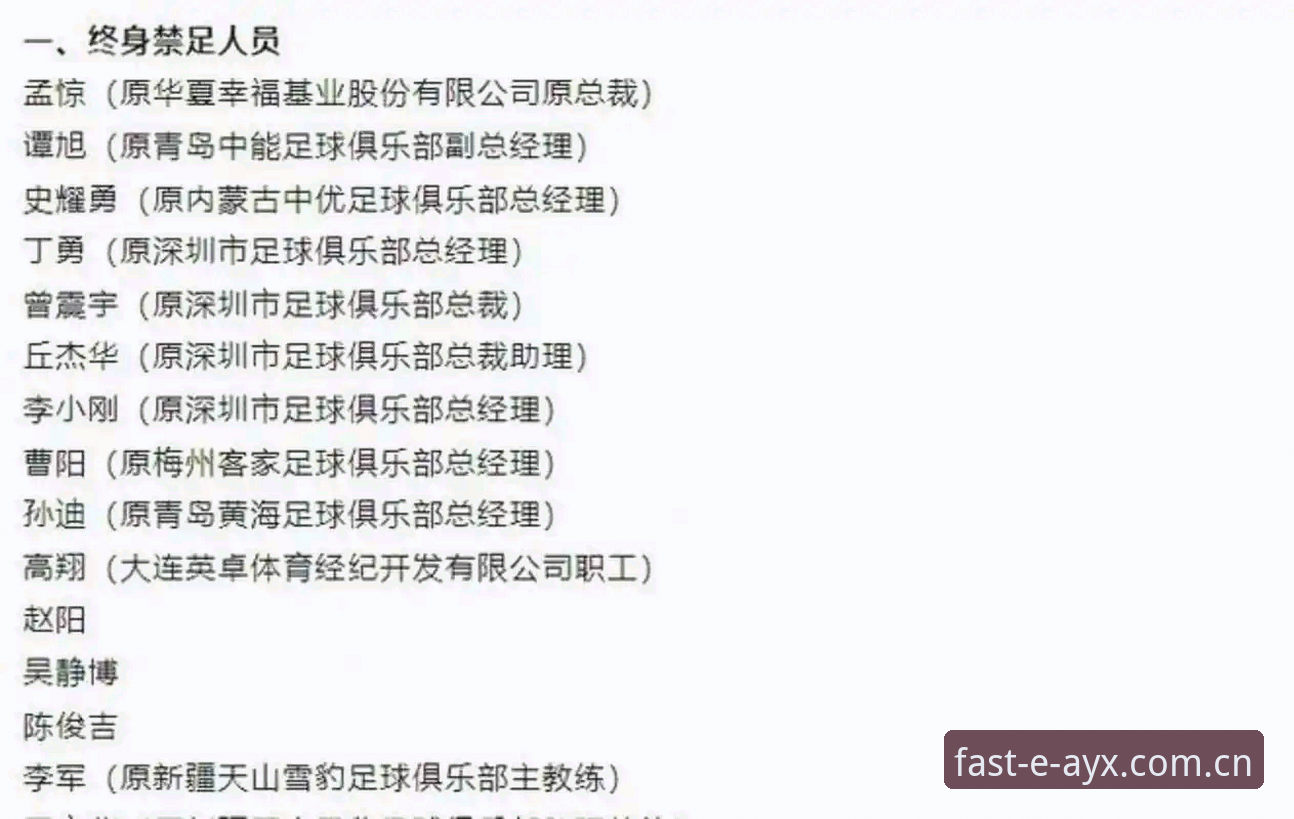中国足协第三批禁足名单深度解读教程：通过ayx爱游戏平台追踪赛事公平性动态